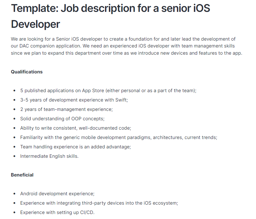 ios app developer job description